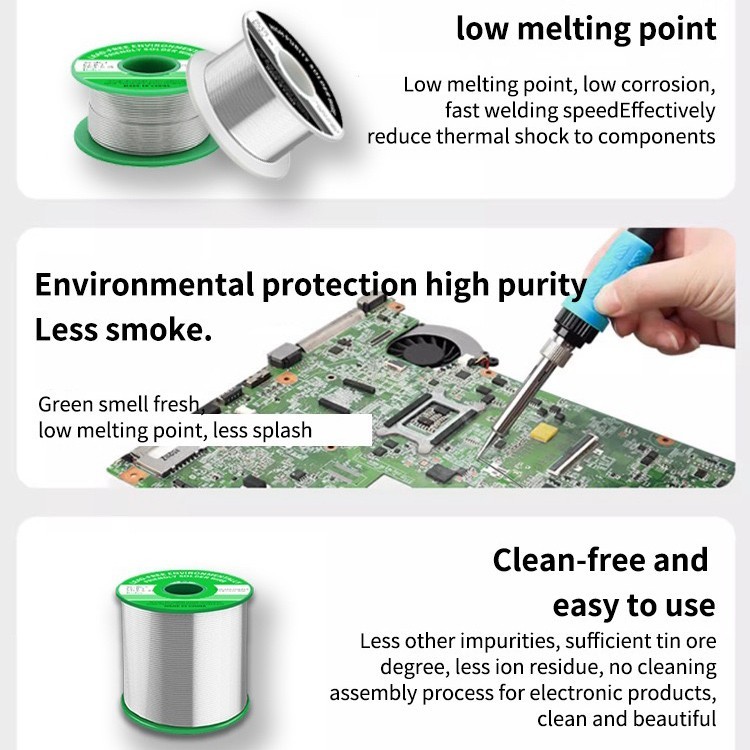 100g 0.3mm Leaded Solder Wire Roll Sn63/Pb37 Rosin Core for Electronics PCB