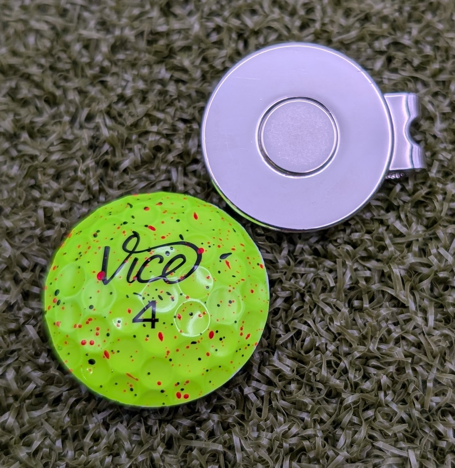 Vice Neon Drip Real Golf Ball Marker With Magnetic Hat Clip Drive Tour Pro Plus