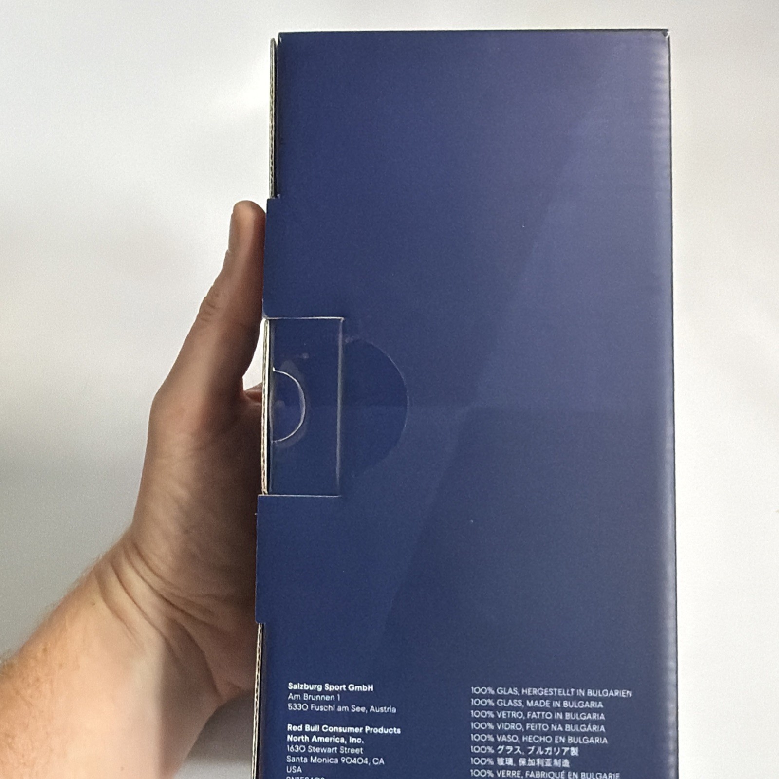 Rare Red Bull Energy Drink Single Glass 8.5 Oz New In Box Sealed Limited Edition