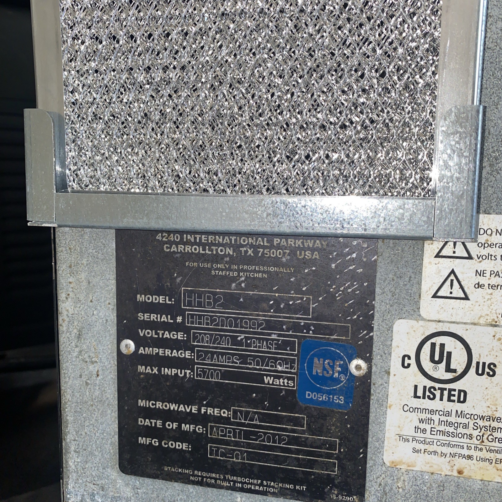 Turbo Chef Ventless High H Batch Speed HHB2 Countertop Convection Oven/Microwave