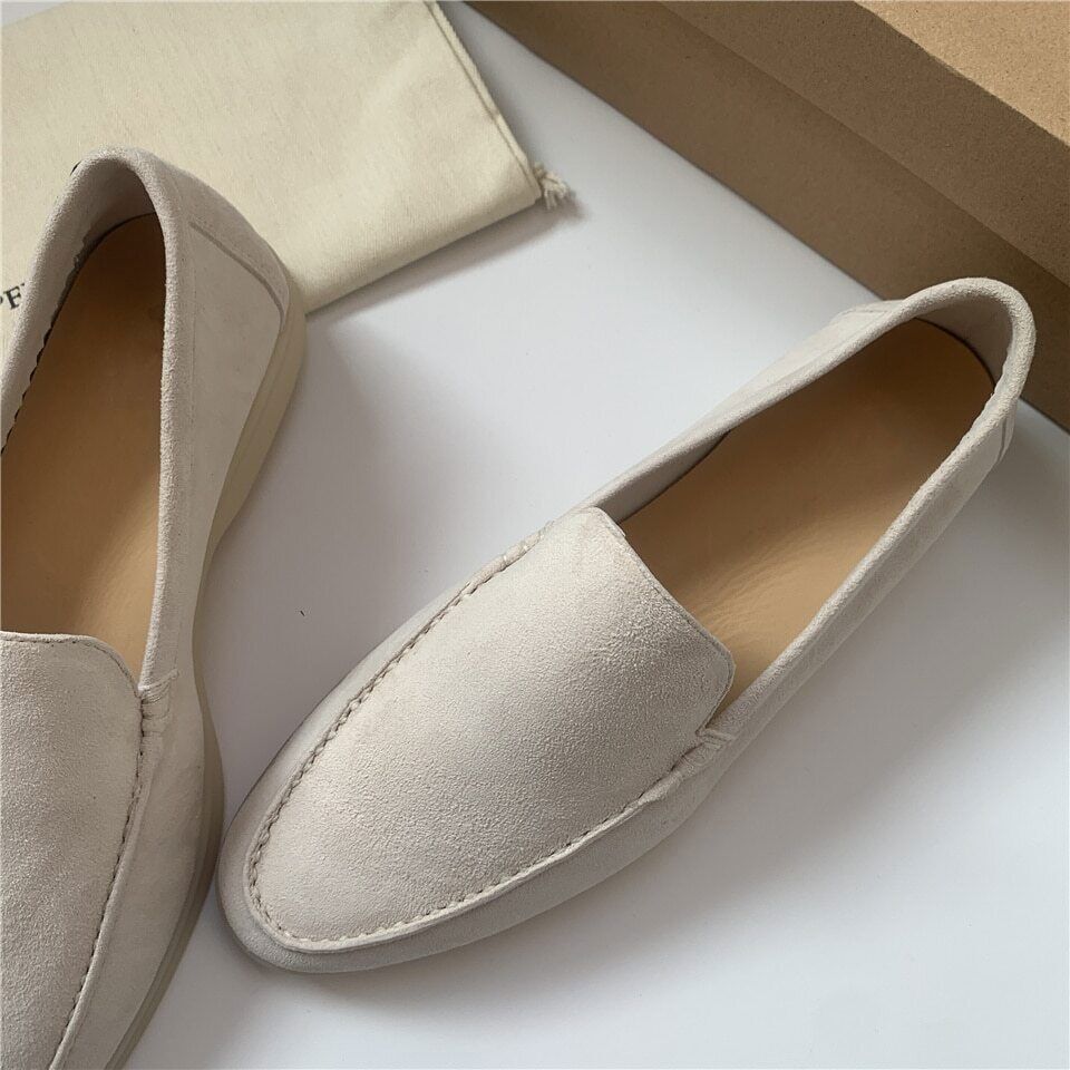 New Men Casual Shoes Breathable Loafers Round Toe Slip On Flats Driving Shoes