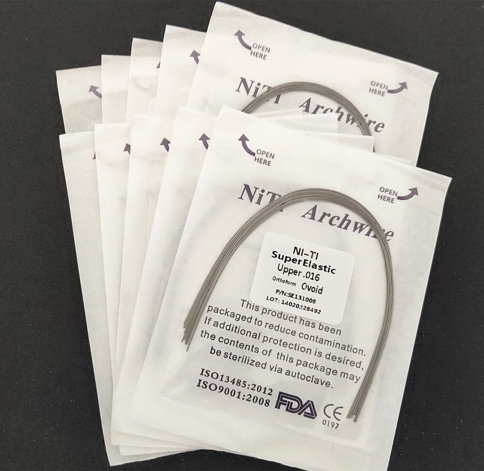 Dental Orthodontic Super Elastic Wire Niti Round Arch Wires Ovoid Form 10pcs/bag