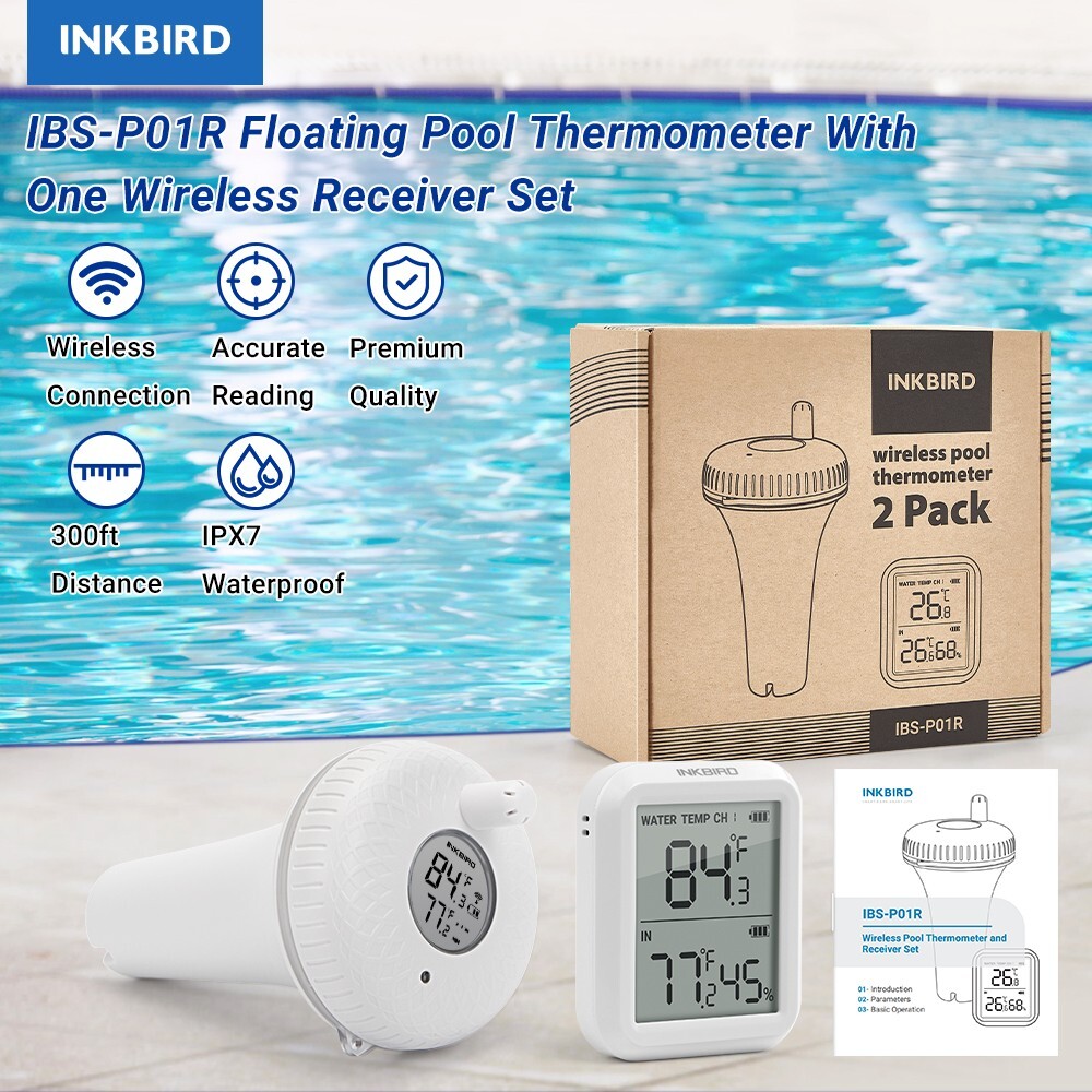 Wireless Pool Thermometer Spa Temperature Gauge Tester Swimming Pond Waterproof