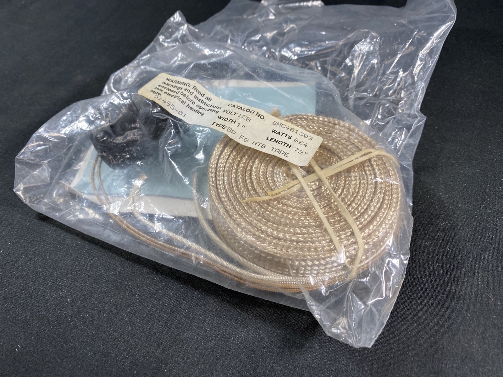 BRISKHEAT 1" Width 6' Length 120 Volt 624 Watt Insulated Heating Tape BMC481303