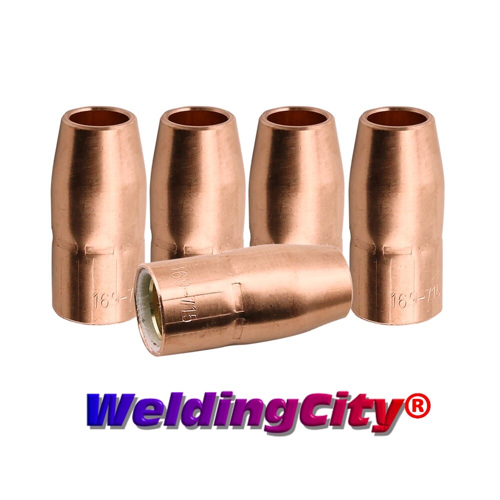 WeldingCity® 5-pk MIG Welding Gun Nozzle 169715 1/2" for Miller M-10/M-15 Hobart