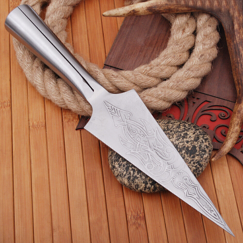 Norse Sharpened Viking Spangenhelm Evil Throwing Spear Head High Carbon Steel