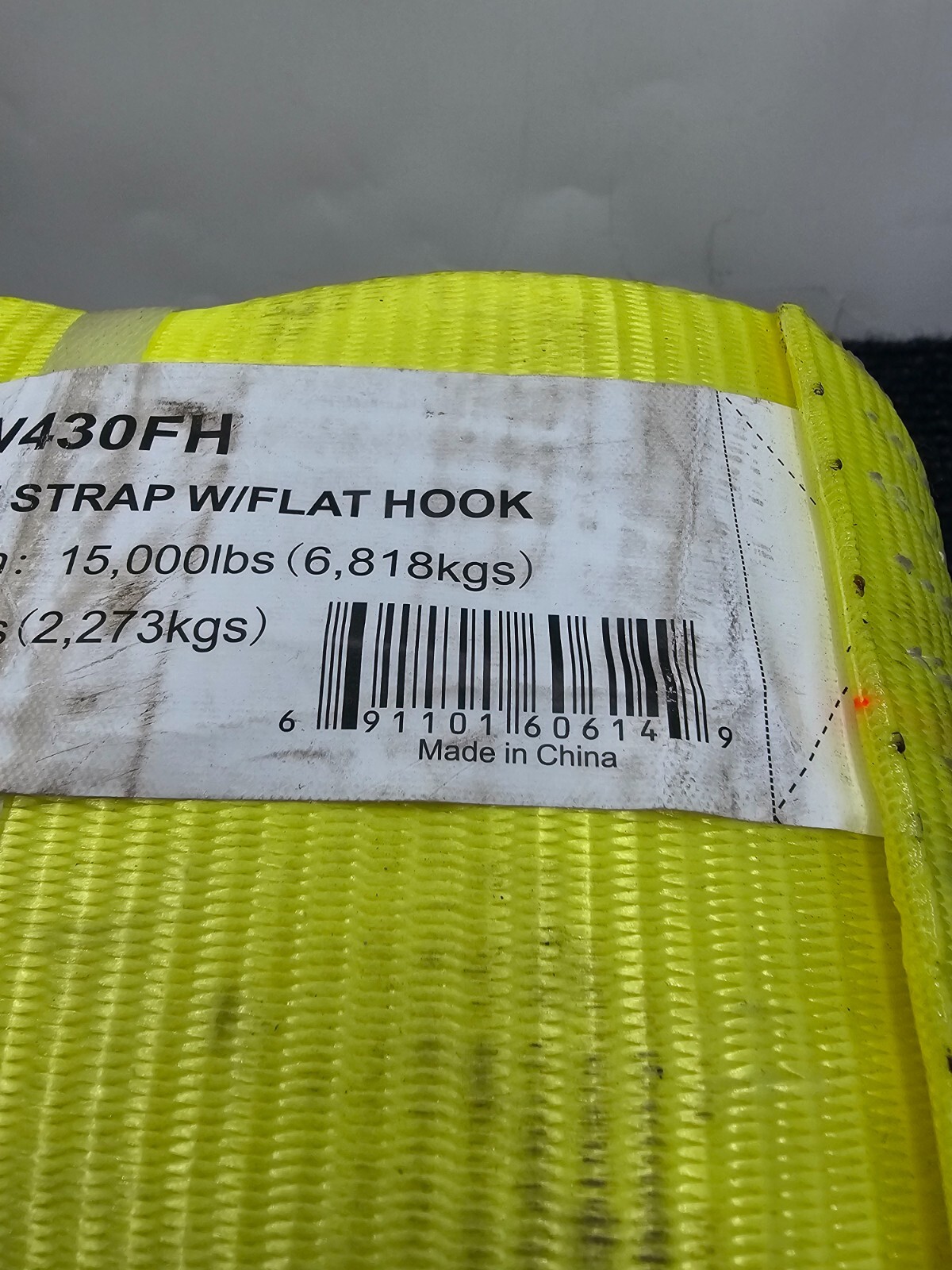 Power Products LCW430FH: 4"x 30' Winch Strap With Flat Hook 15,000lbs