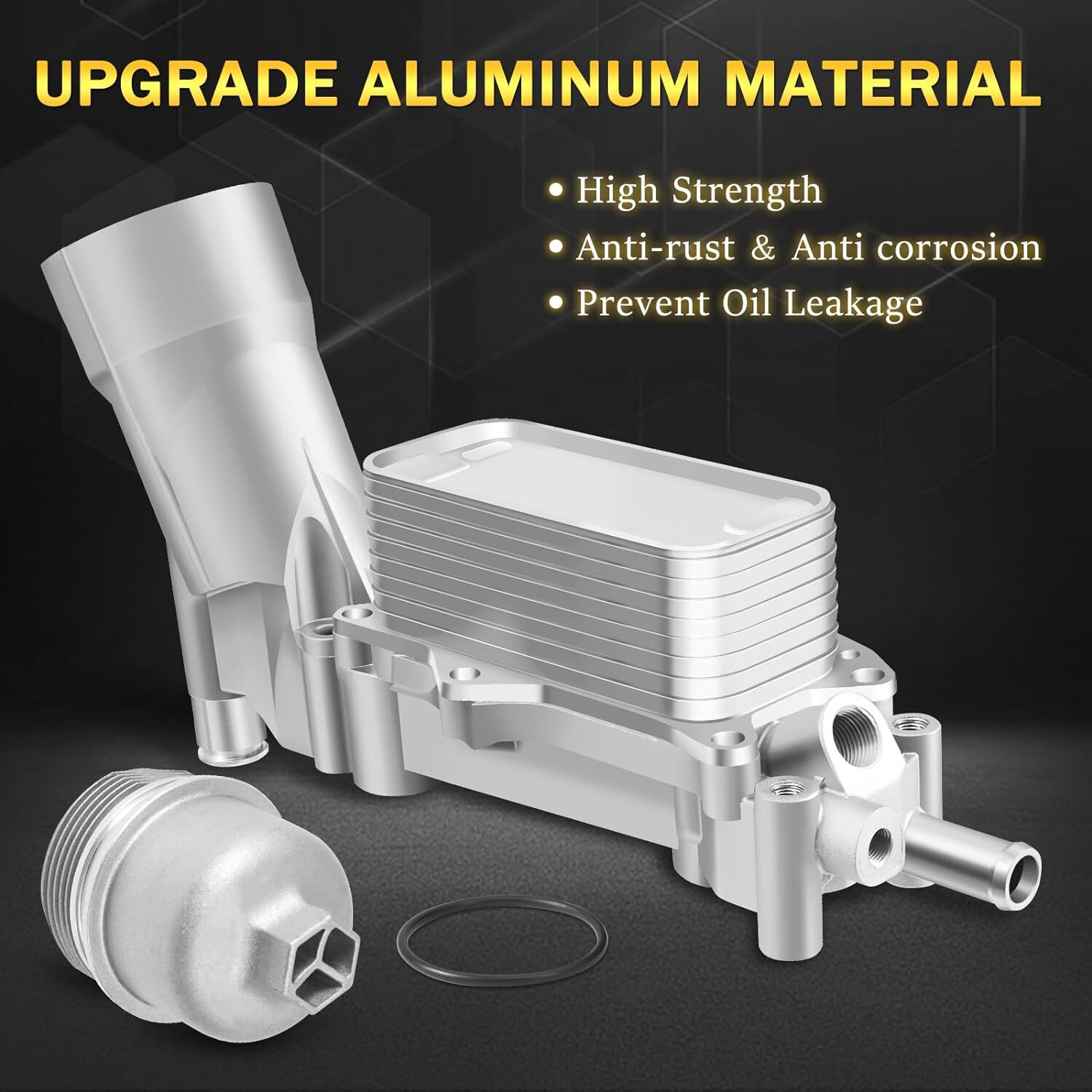 Full Aluminum Oil Filter Housing Fit For 2017-2018 Dodge Jeep Chrysler Ram 3.6L