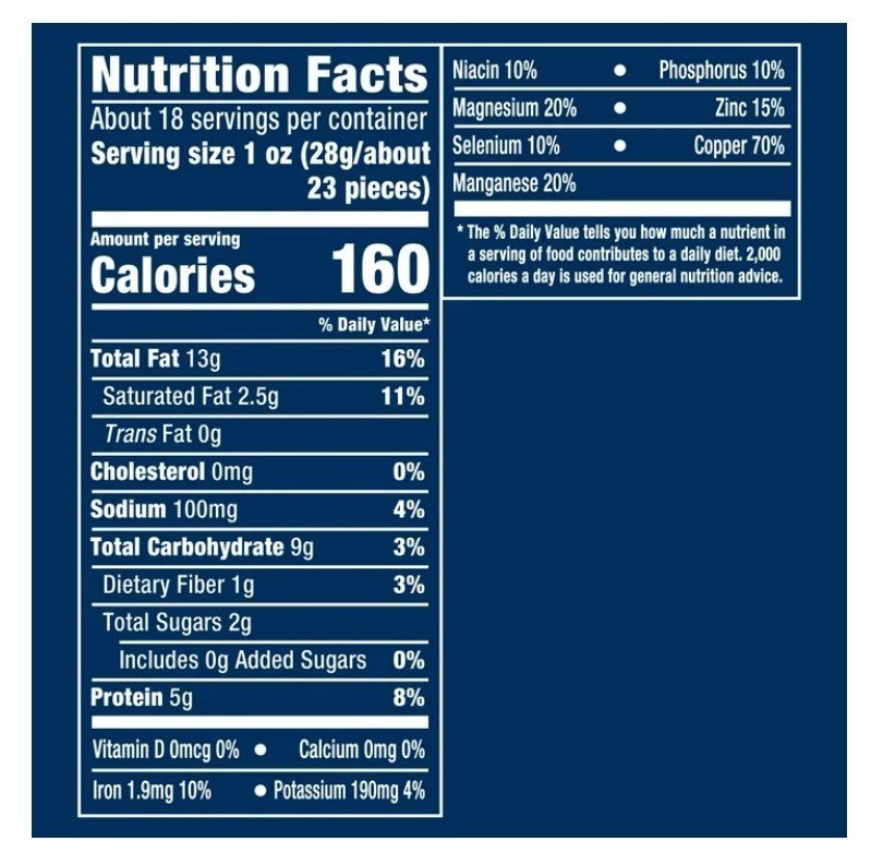 PLANTERS Deluxe Salted Whole Cashews, Party Snacks, Protein 18.25oz (2 PACK)