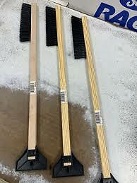 New 25" Heavy Duty Wood Snowbrush & Ice Scraper! 3 Pack
