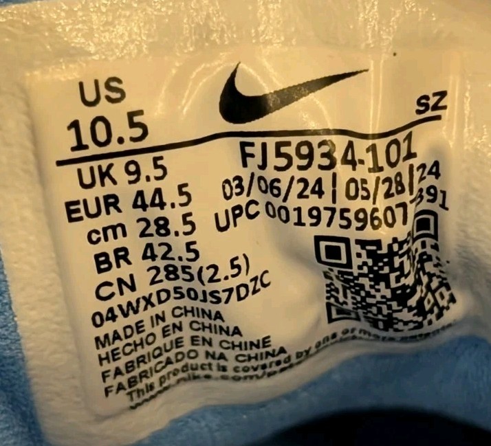 Nike Air Jordan 9 Low Golf University Blue FJ5934-101 Men's Size 10.5