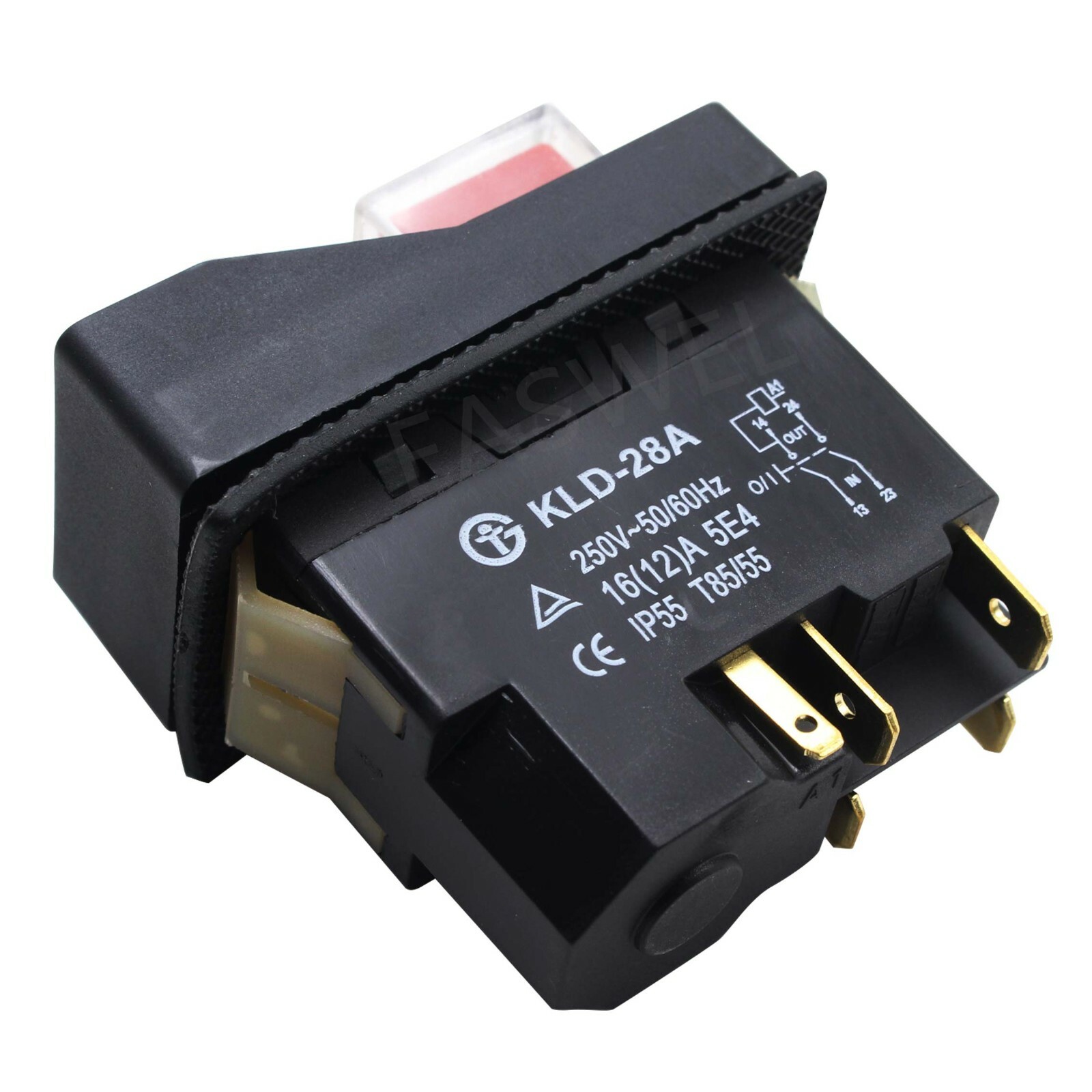 KLD-28A 5Pin 250V Waterproof Electromagnetic Pushbutton Switches for Meat Planer