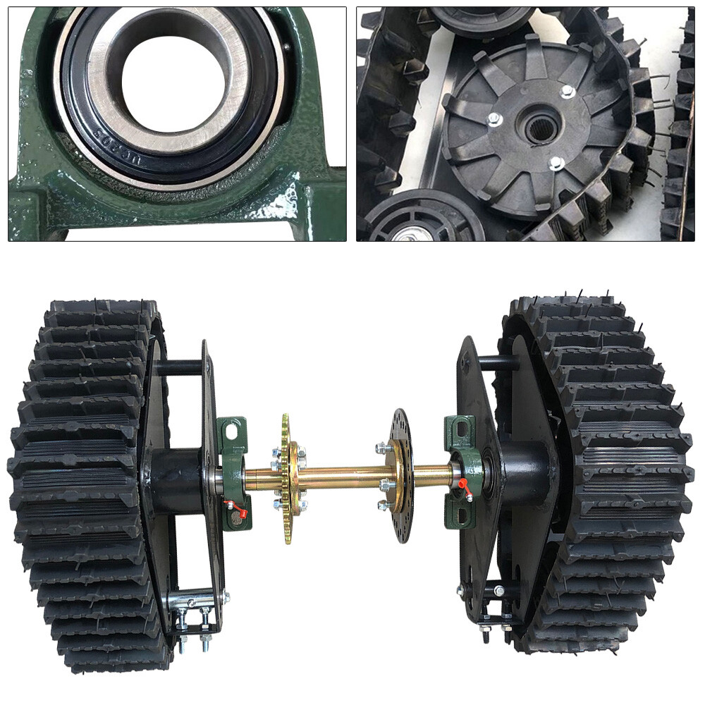 Snow Sand Wheel Track+Rear Axle Kit for Snowmobile ATV UTV Tractor Lawn Mower US