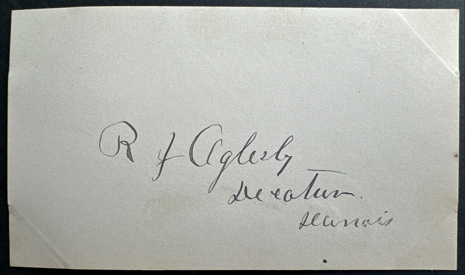 Richard J Oglesby Civil War Union General Autograph Illinois Governor Senator