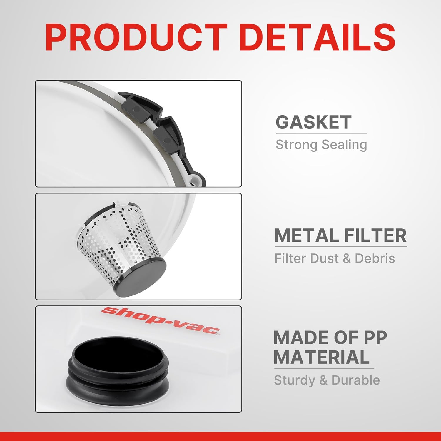 Shop-Vac Dust Collector, Portable Dust Collector for Woodworking, Fits 5 Gallon