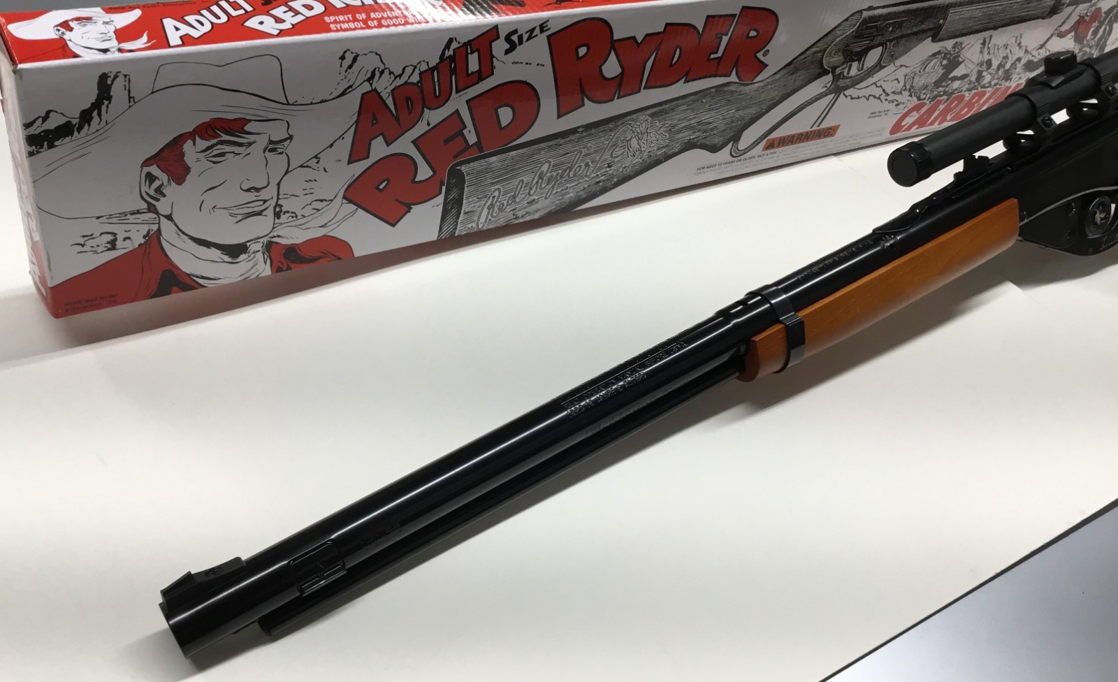 DAISY 1938ARR ADULT RED RYDER WITH SCOPE -SUPER SPRING -7/64" OVERBORE AIR TUBE