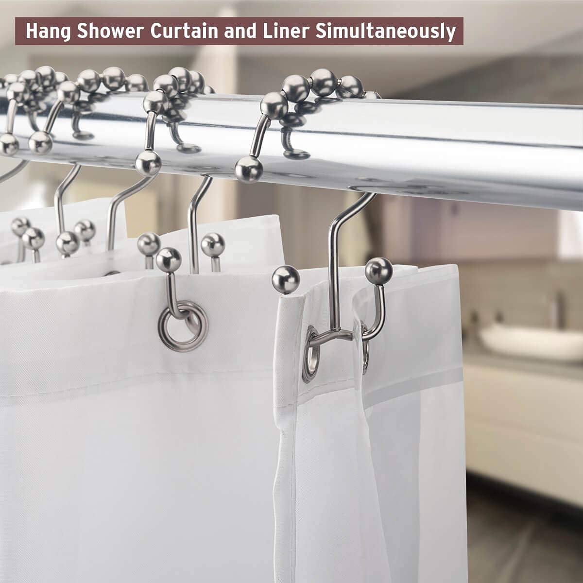 Oval Shower Curtain Rod (Free Curtain Rings)Ceiling Mounted for Clawfoot Tub ...