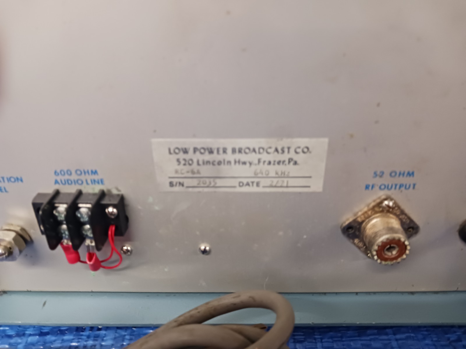 LPB RC-6A Carrier Current AM Transmitter