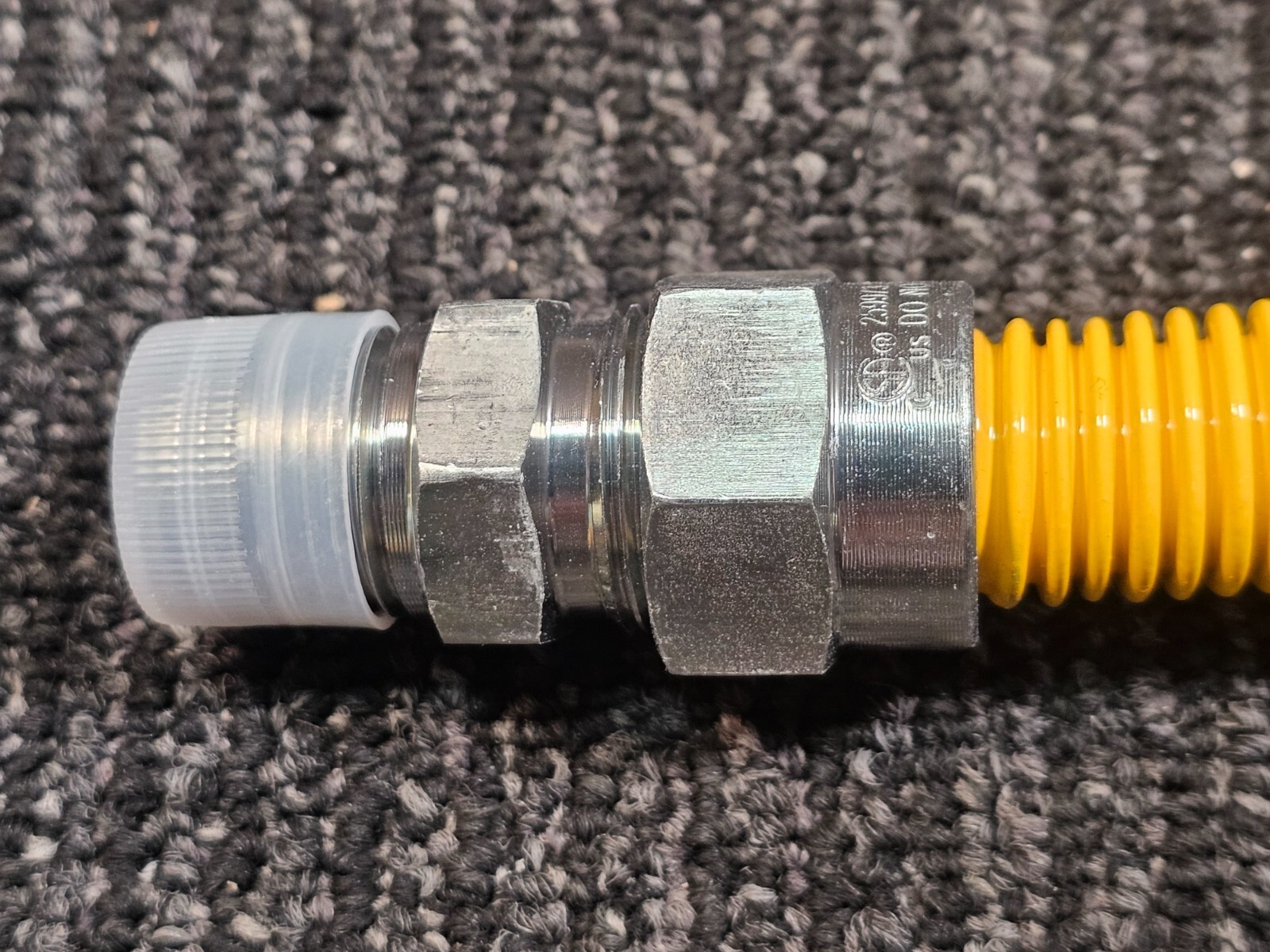 (QTY 5) Proline 1/2" MIP x 1/2" FIP x 24" Coated Stainless Steel Gas Connector