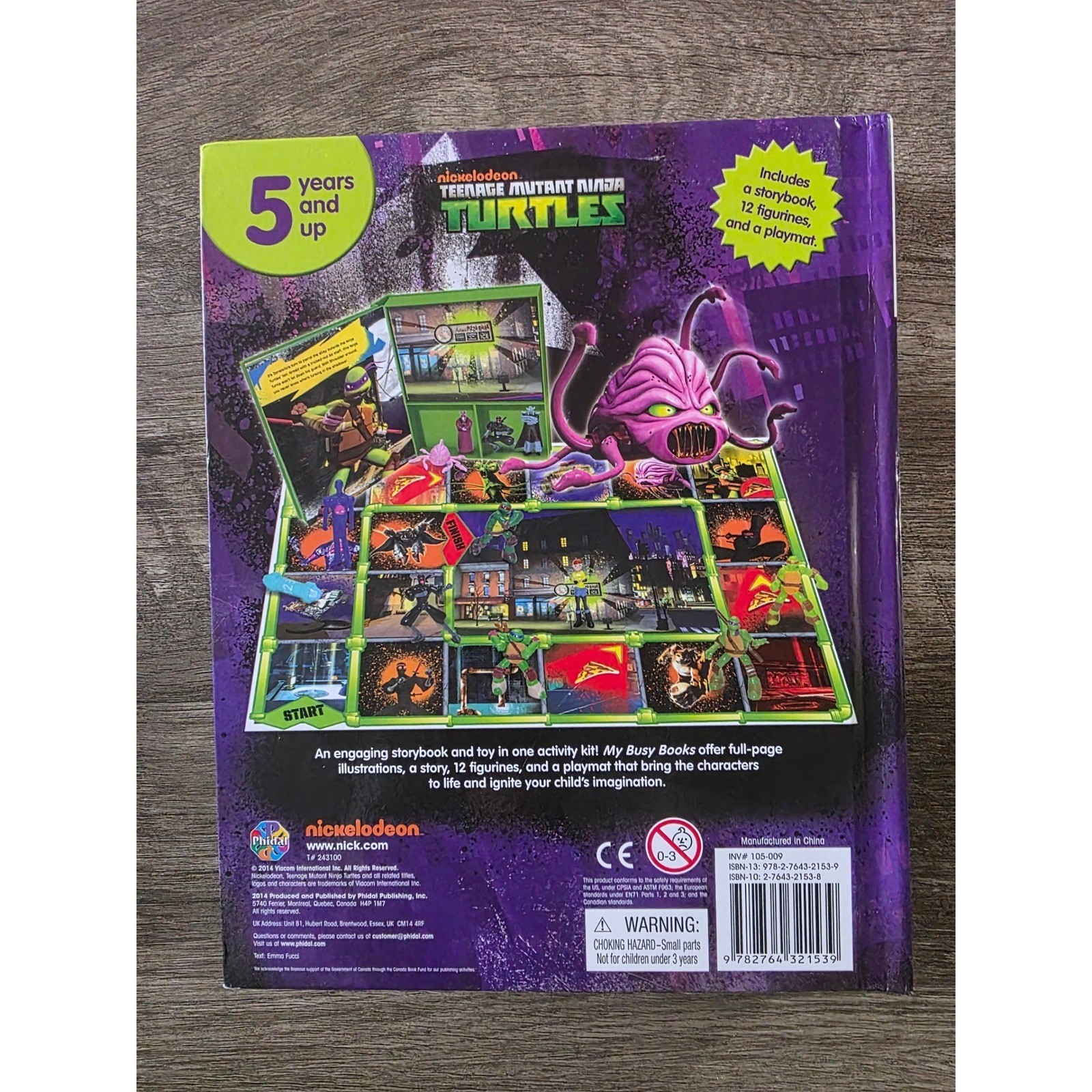 TMNT My Busy Books Teenage Mutant Ninja Turtles Storybook 12 Figures Playmat Set