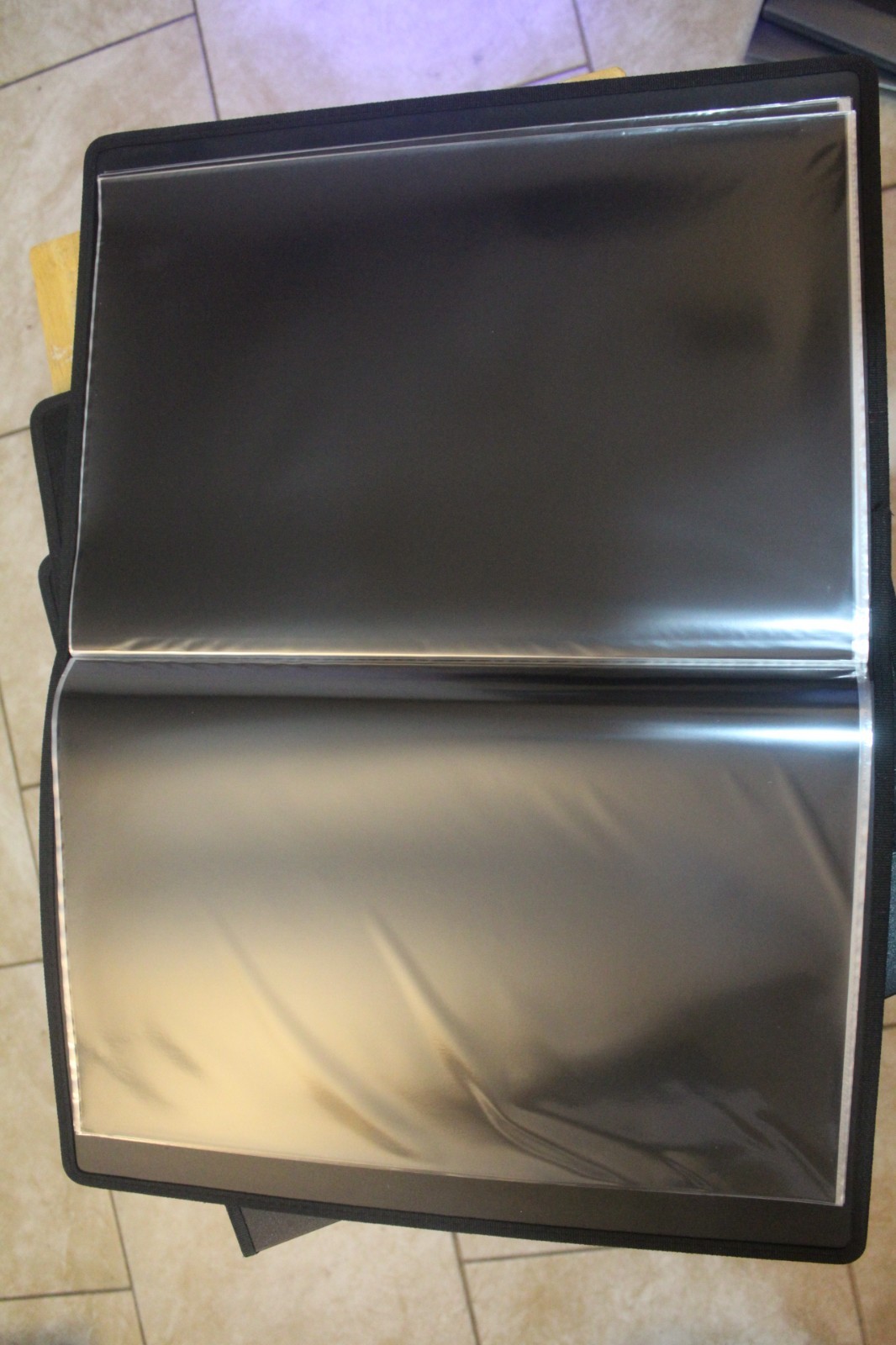 11x17 Art Portfolio Binder with 48 Pages Black Folder for Artwork Display