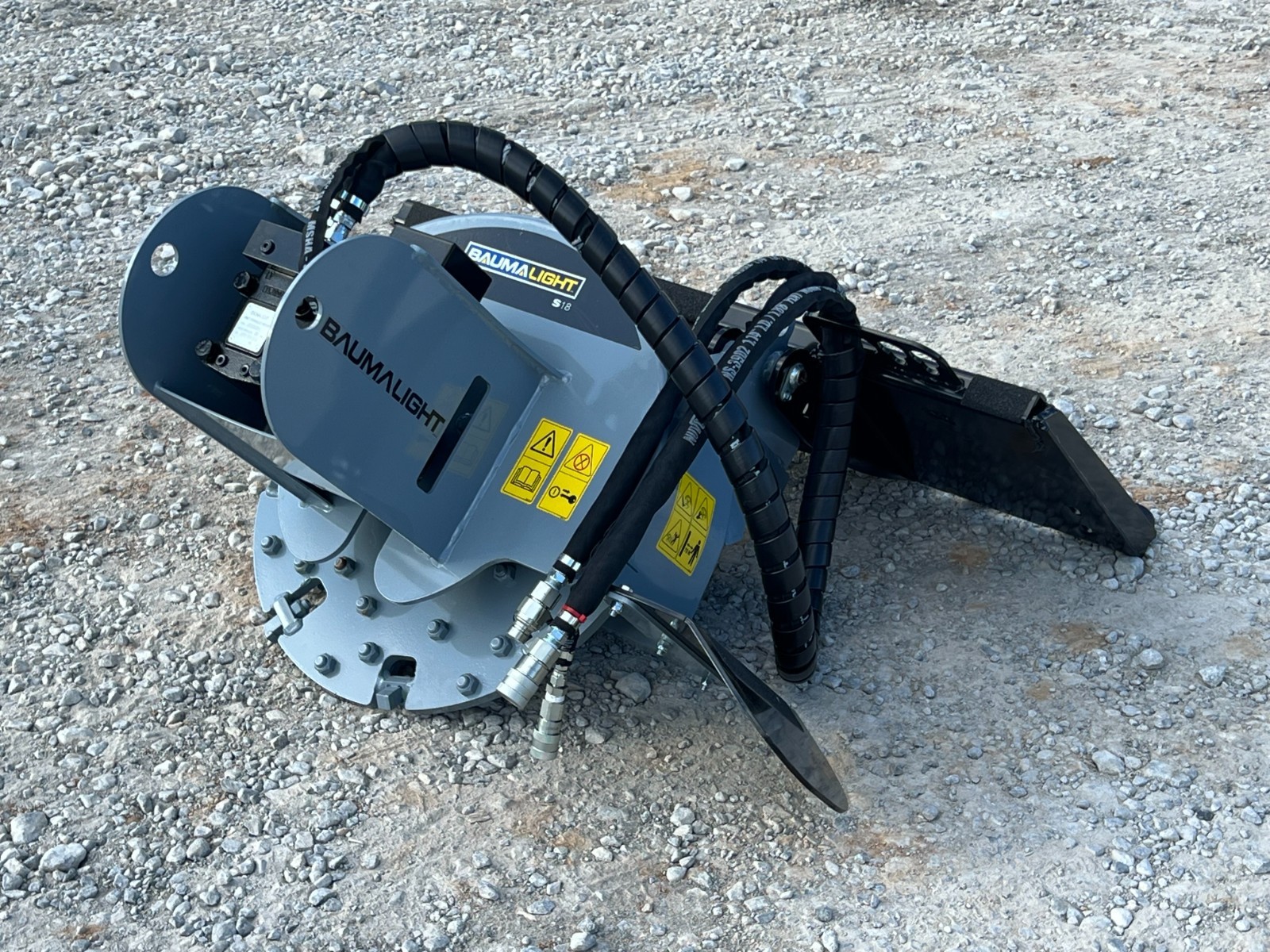Baumalight S18 Stump Grinder Attachment Fits Low Flow Skid Steer Quick Attach