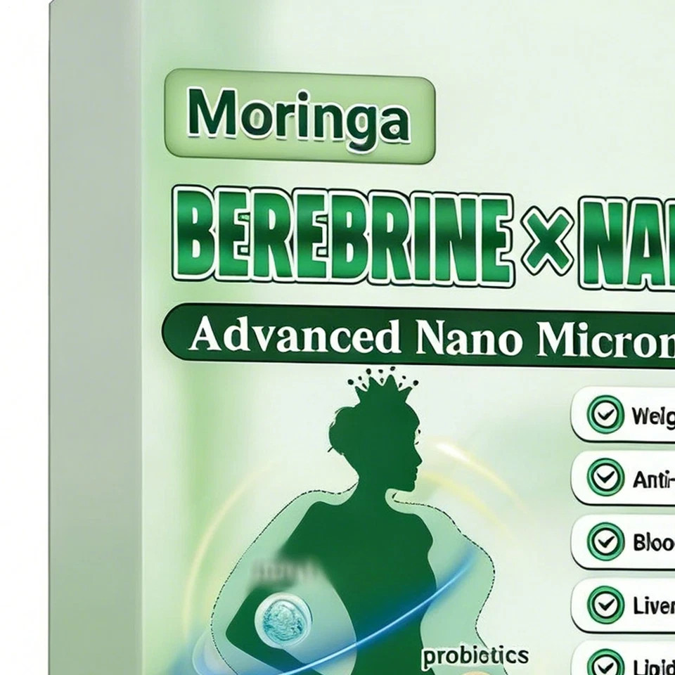 Moringa Berberine 10 in 1 Advanced Nano Microneedle Patch for Weight Loss.1x7pcs