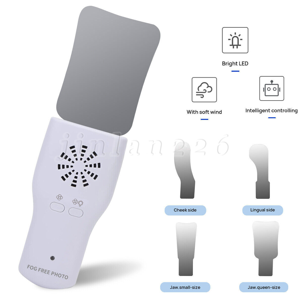 Espejo Oclusal Dental Sin Niebla LED Intra Oral Foto Sistema Espejo Reflector