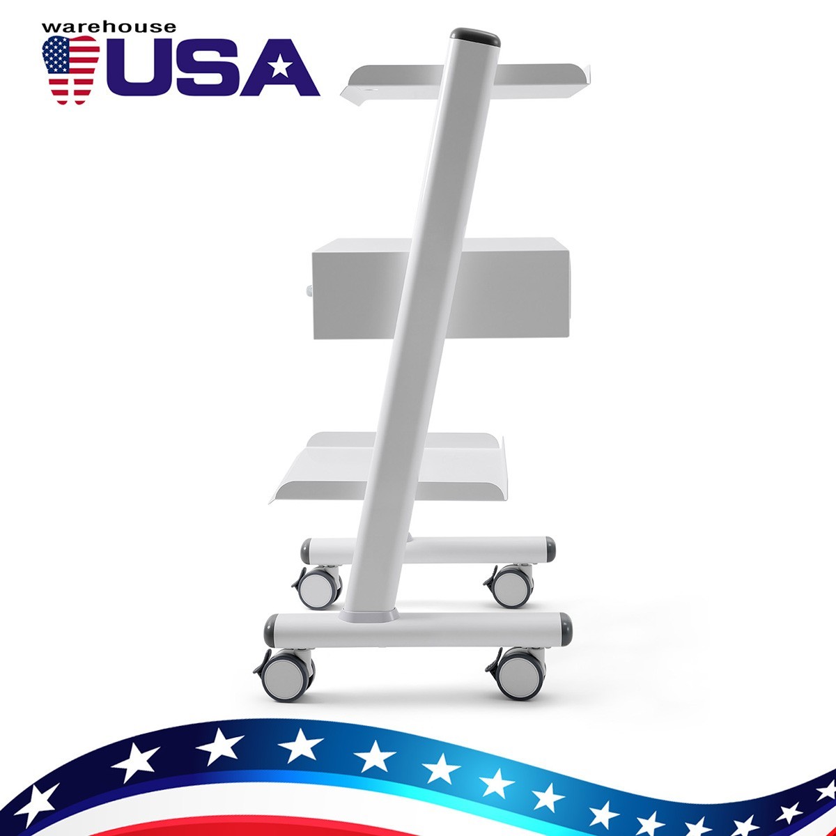 3 Layer Dental Trolley Mobile Instrument Cart Medical Tool Cart with Socket