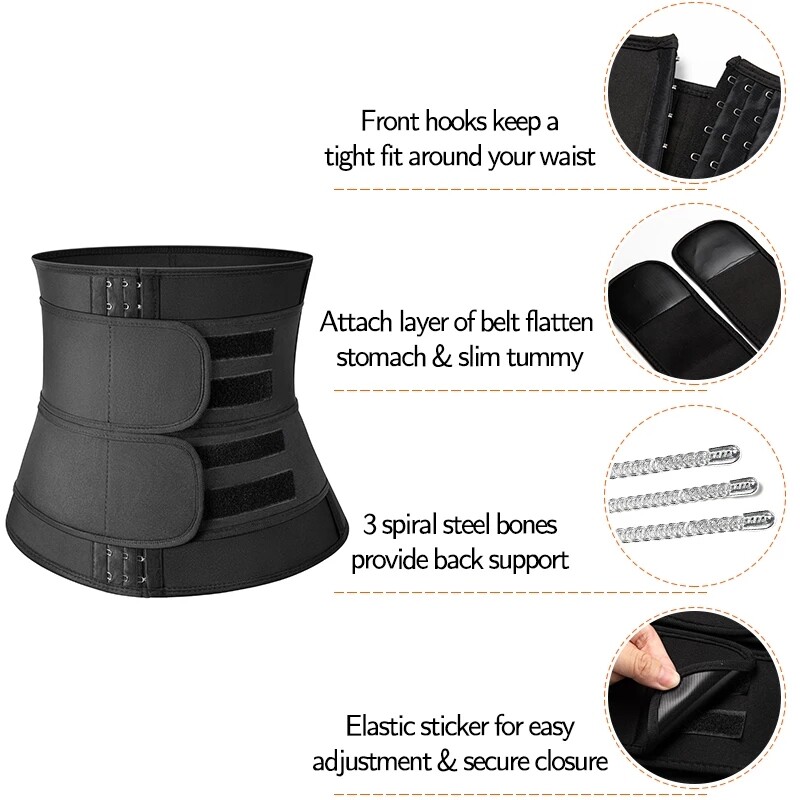 Men's Fat Burner Waist Trainer Cincher Sauna Sweat Belt Body Shaper Workout