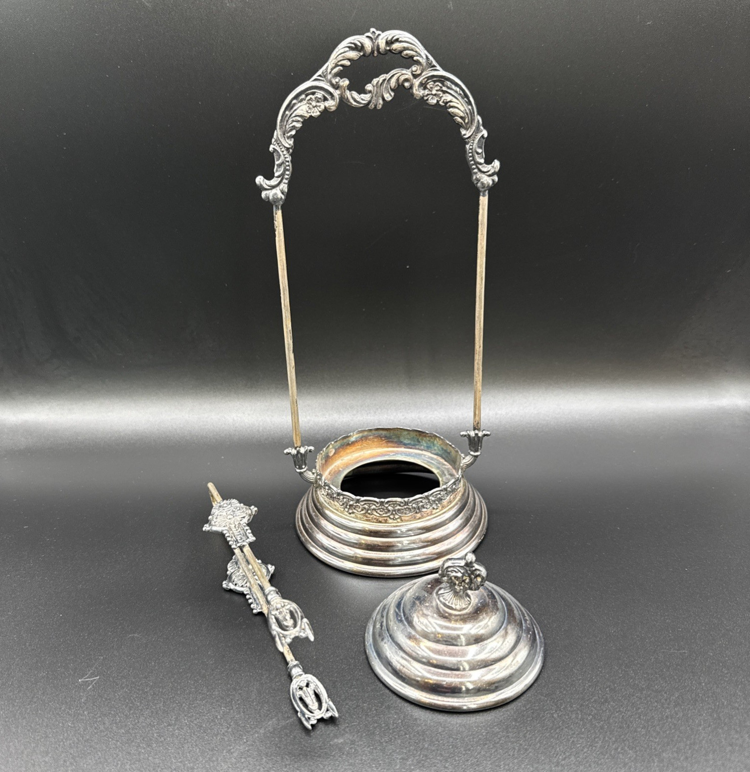 Vintage St. Louis Silver Co #77 Quadruple Plate Pickle Castor