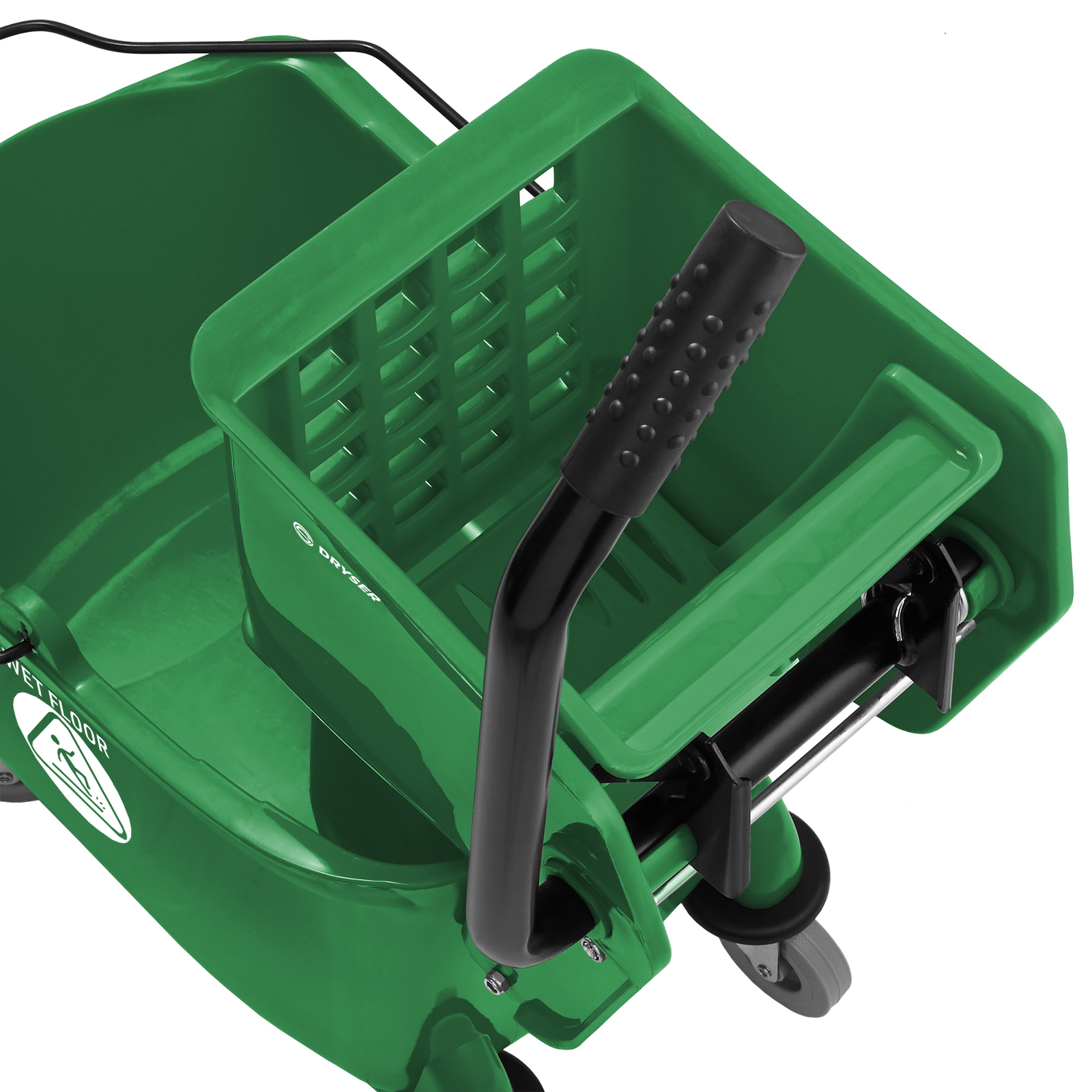 26 Quart Commercial Mop Bucket with Side Press Wringer, Green