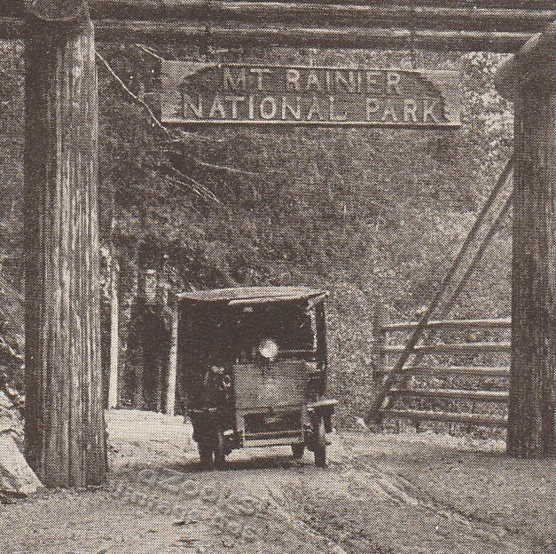 1912 Motoring in Mount Rainier National Park Print Article – Tour Bus & Inn Pix