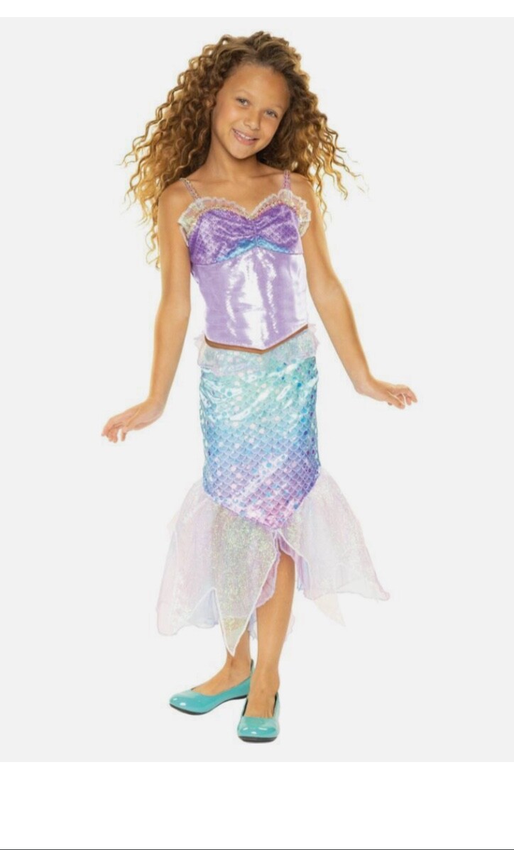 Disneys  Little Mermaid Ariel Kids Fantasy Play Costume 2 Piece Sizes 4-6X NWT