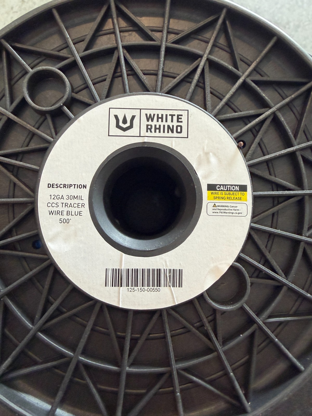 White Rhino Copper Clad Steel (CCS) Tracer Wire 12 AWG 30Mil HDPE BLUE