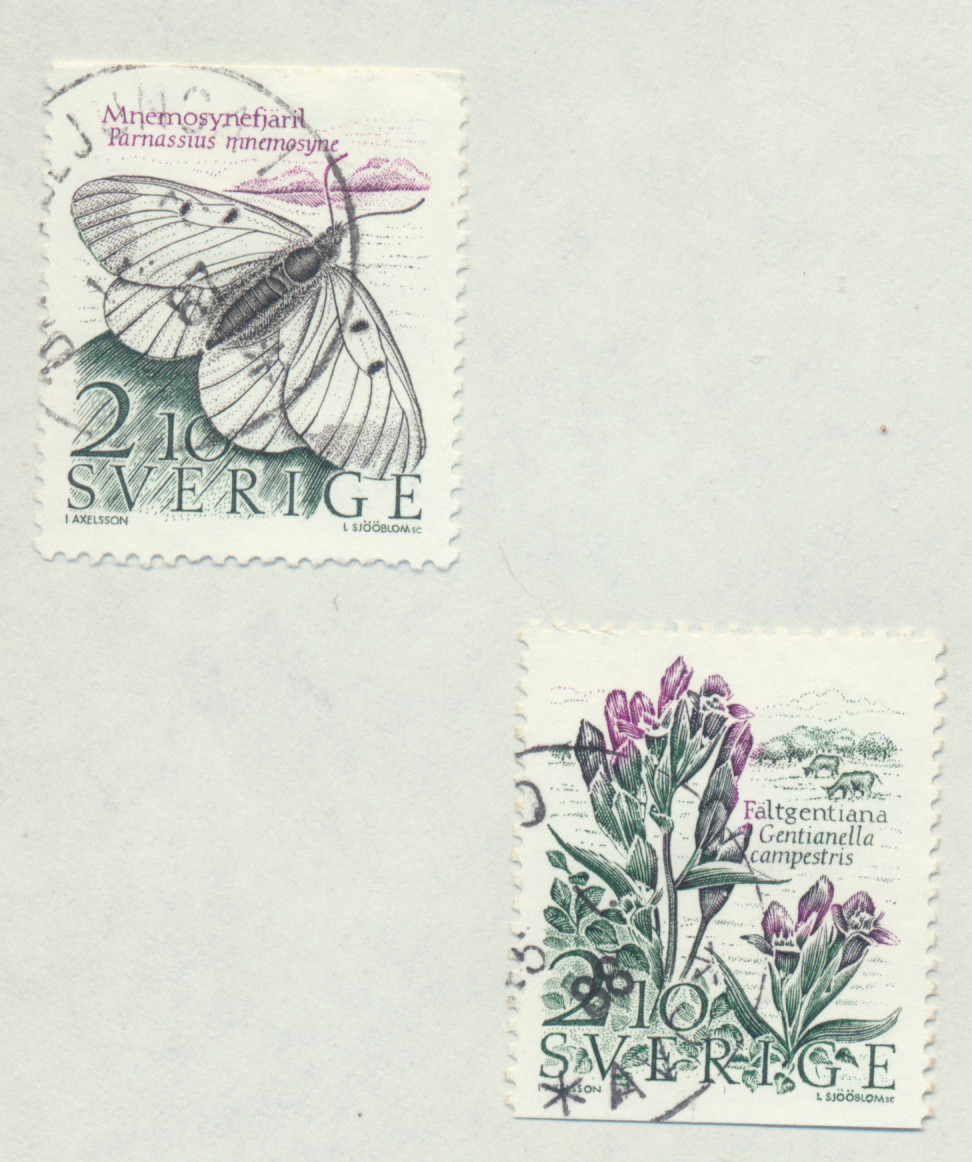 Sweden Stamps Scott #1623 & 1653, Used