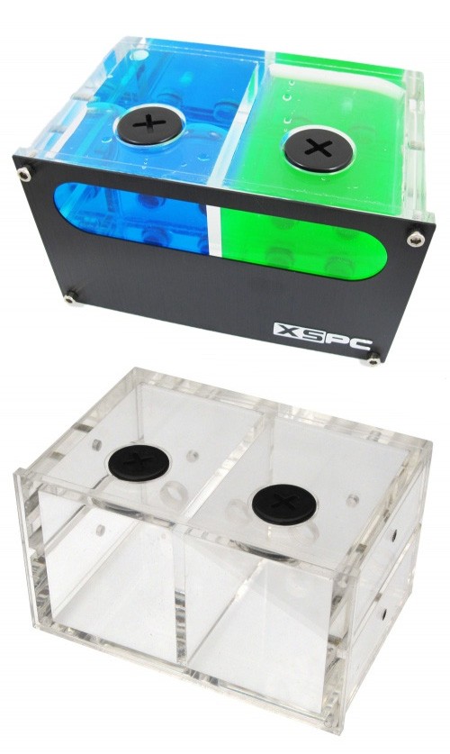 XSPC Dual 5.25 Split Bay Reservoir (Alu Front) 5060175581075