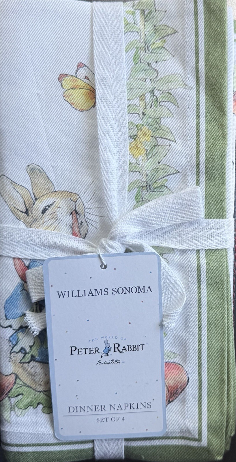 Williams-Sonoma Peter Rabbit Napkins Set/4