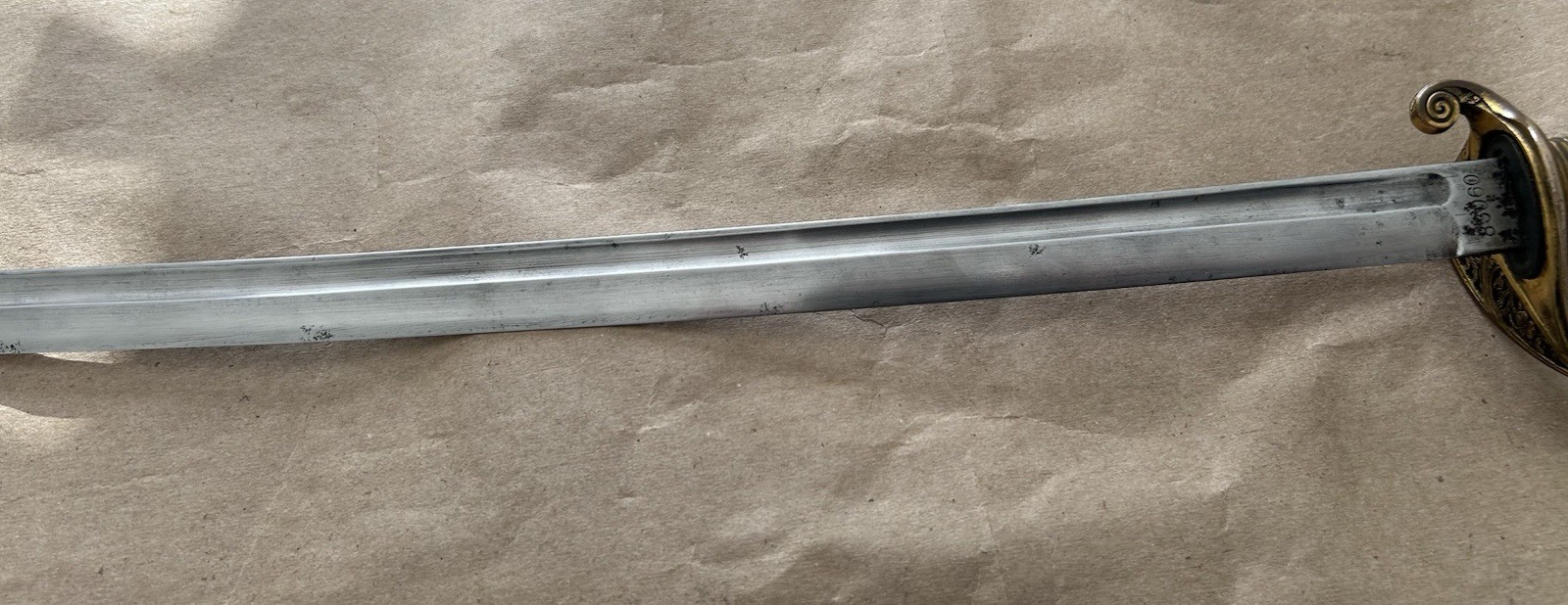 RUSSO JAPANESE WAR OFFICERS CAVALRY SWORD & SCABBARD ,BLOOD GROOVE