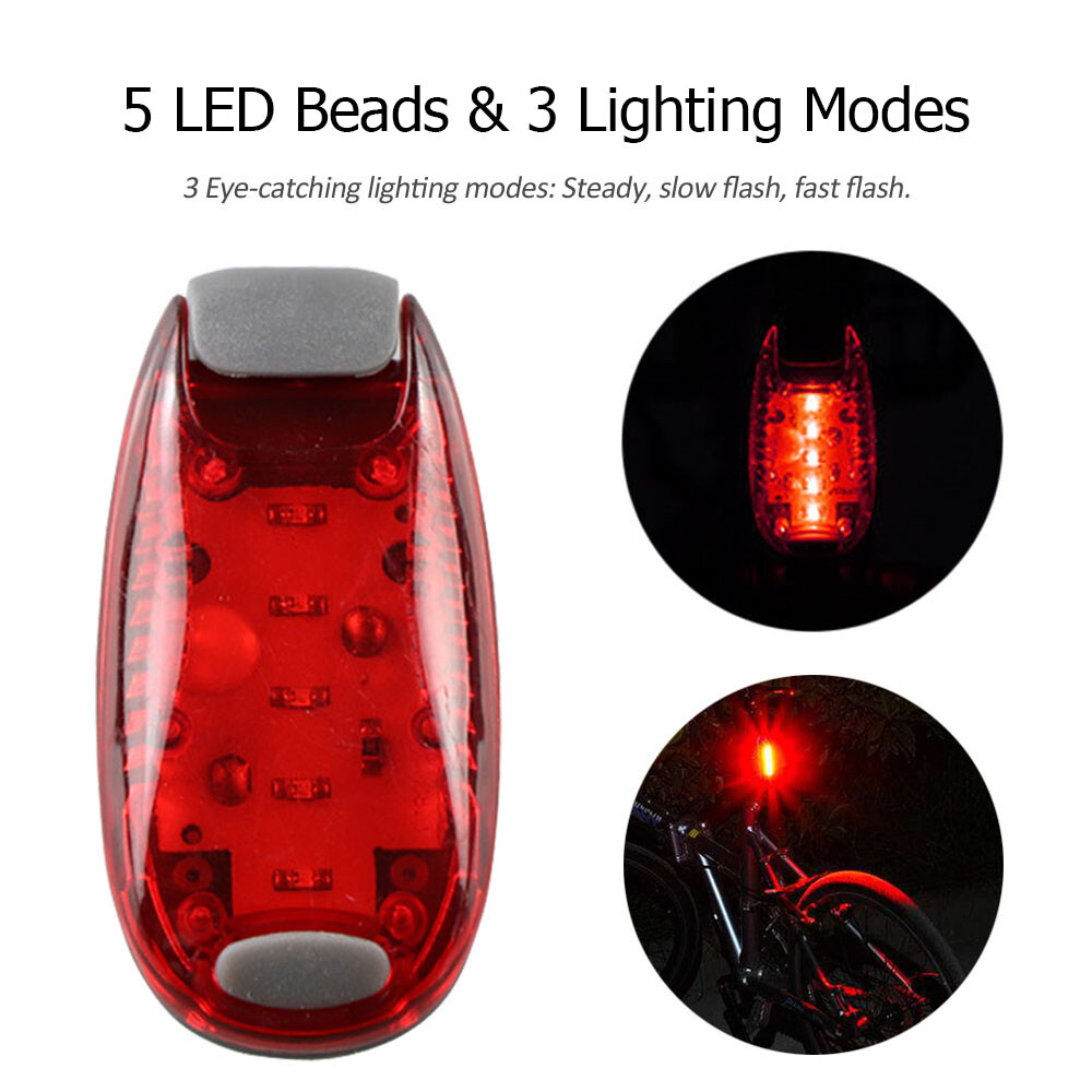 LED Safety Lights Night Running Clip On Bike Tail Jogging Warning Flashing Dog