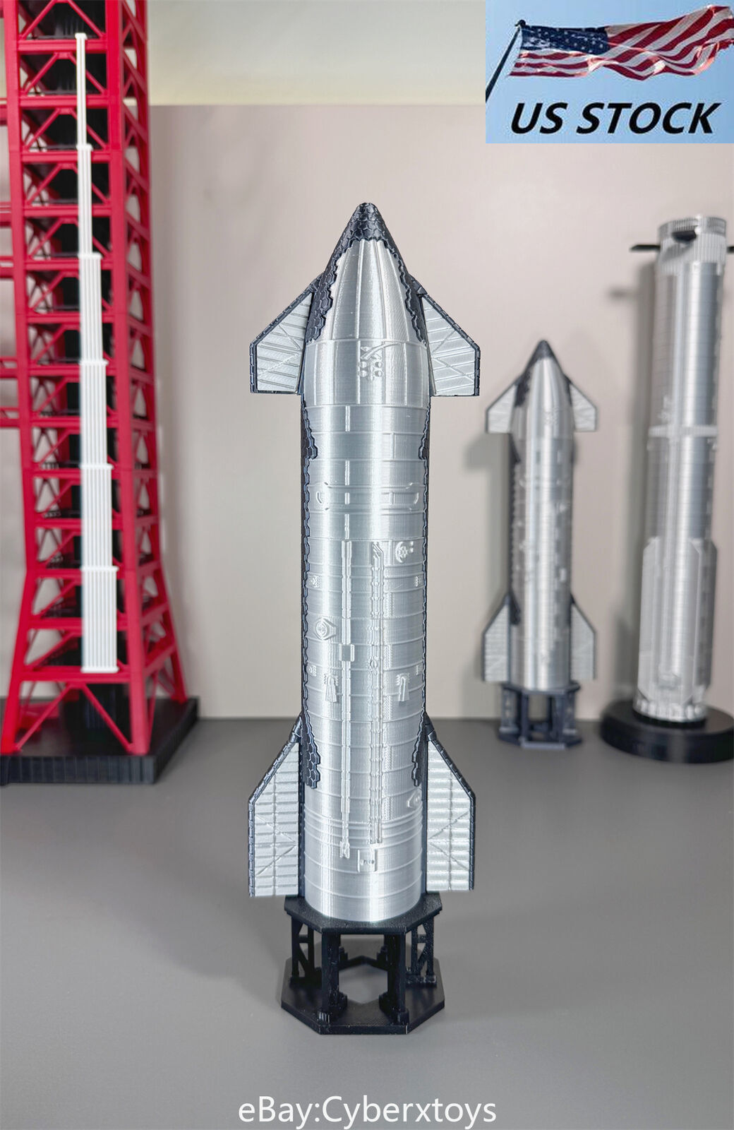 1:200 SpaceX Starship Rocket Model Magnetic Attraction Assemble Decompres