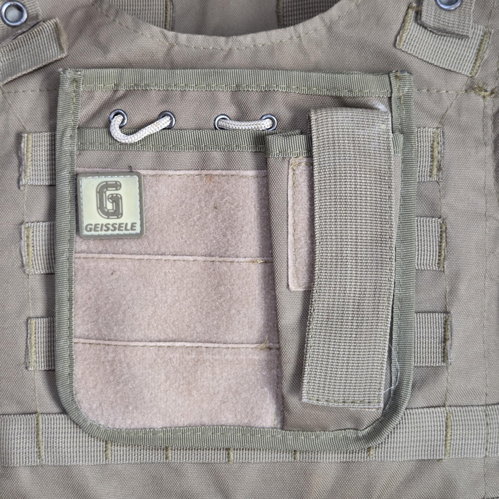 Geissele Tactical Plate Carrier Vest Brown Nylon MOLLE Pouches Hunting Mens