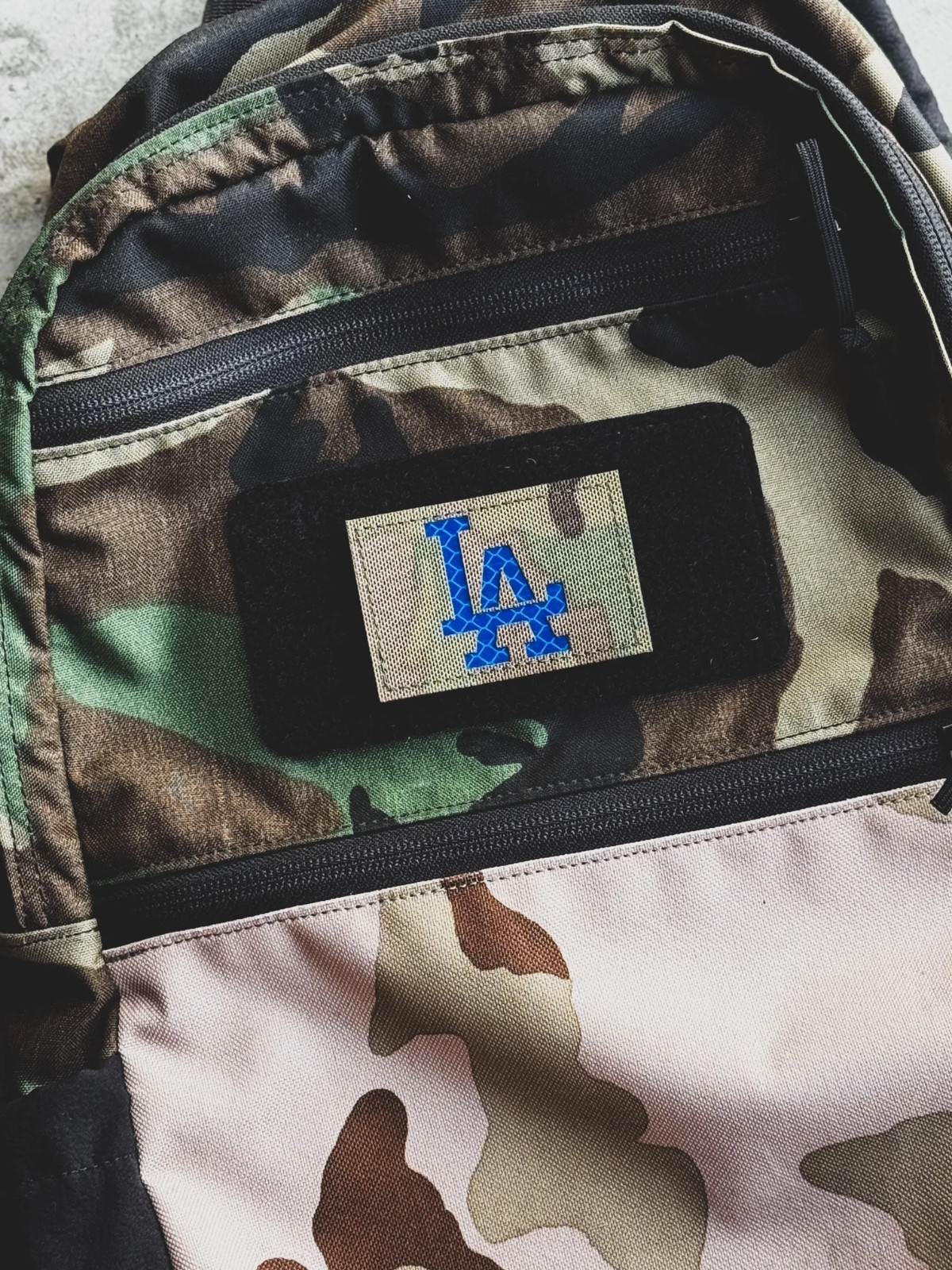 TIER THREE ACTUAL CITY OF ANGELS MULTICAM PATCH LA DODGERS BLUE MC HOOK BACKING