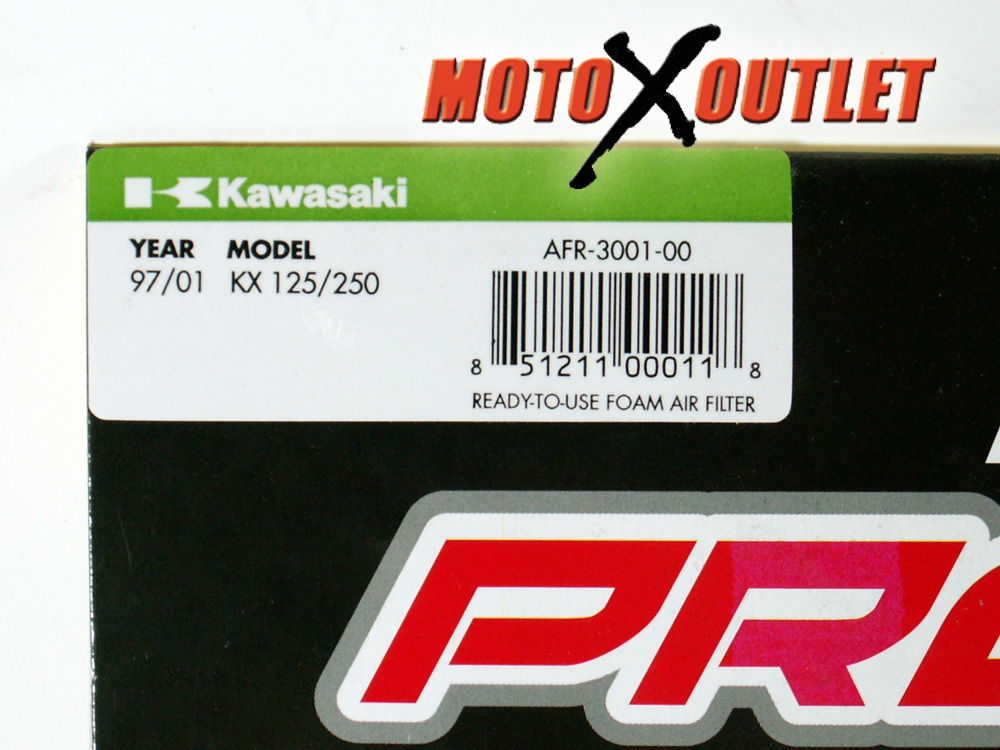 Kawasaki KX 125 250 Air Filter Maxima Pro 1997 1998 1999 2000 2001 KX125 KX250
