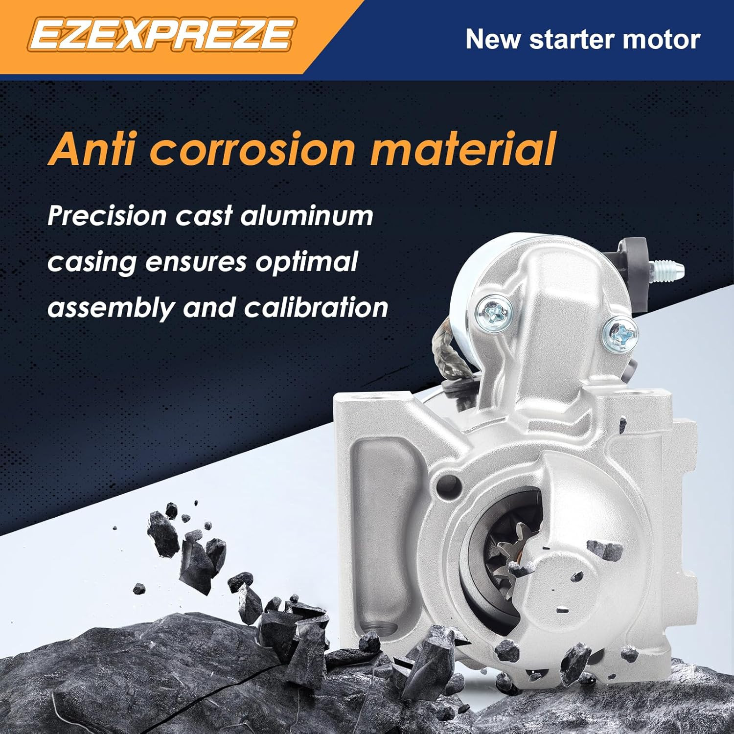 10910 New Starter for 14-18 Chevy Silverado 1500 Suburban Tahoe, Cadillac Escala