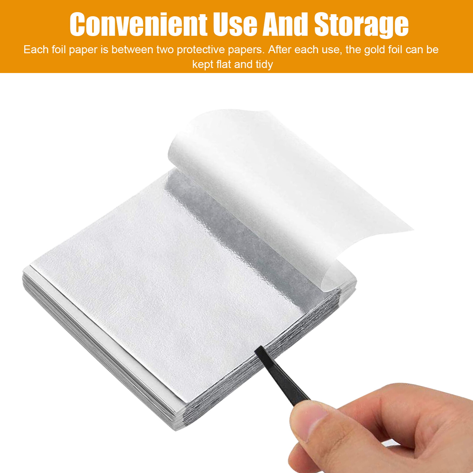 300× Imitation Gold Silver Leaf Sheets Foil Paper for Gilding Craft Art Decor US