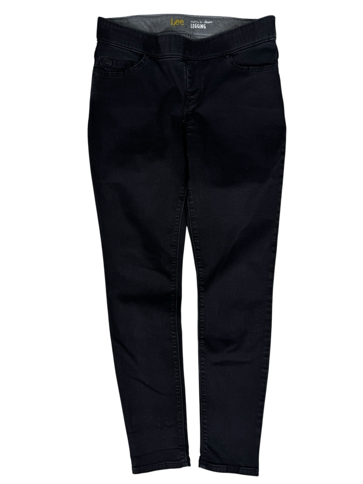 Lee Modern Series Black Mid-Rise Dream Legging Denim Jeans Women's Size 8M