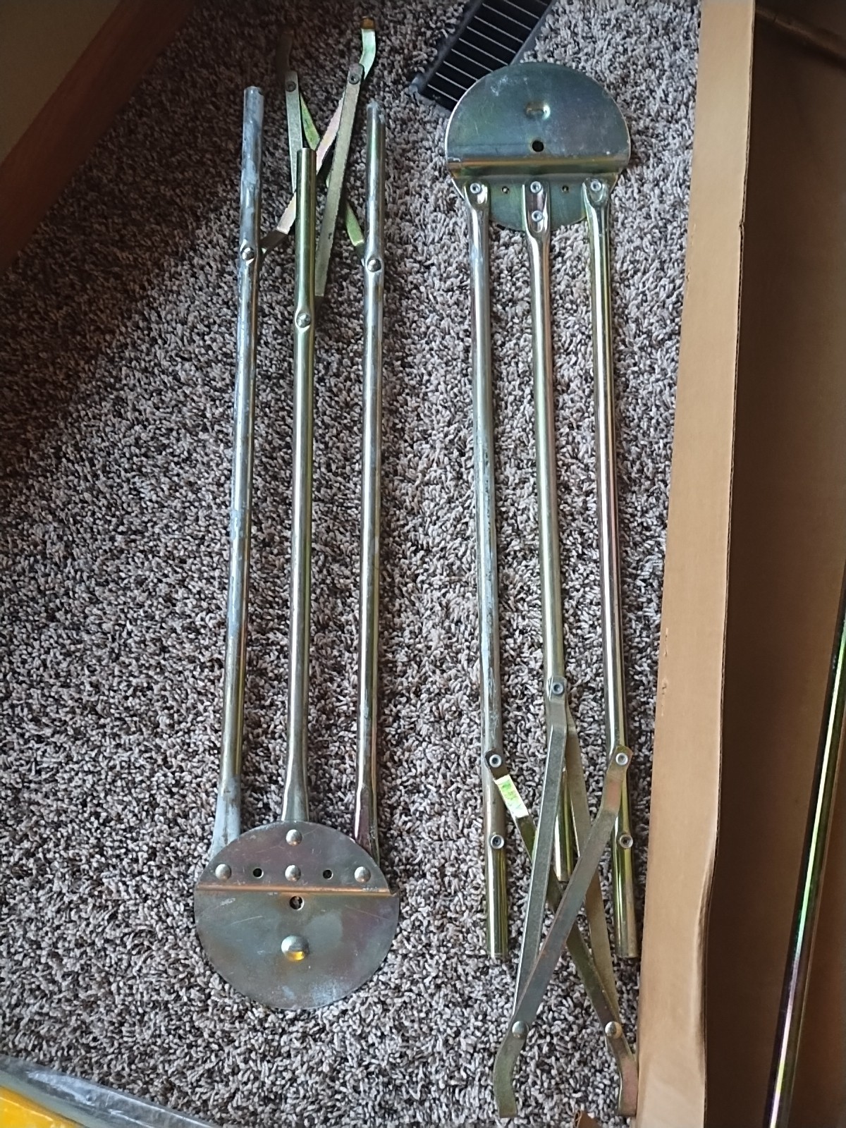 BUGGY TOP Umbrella TRACTOR 3 Bow Frame Yellow White Canopy Minneapolis Moline 40