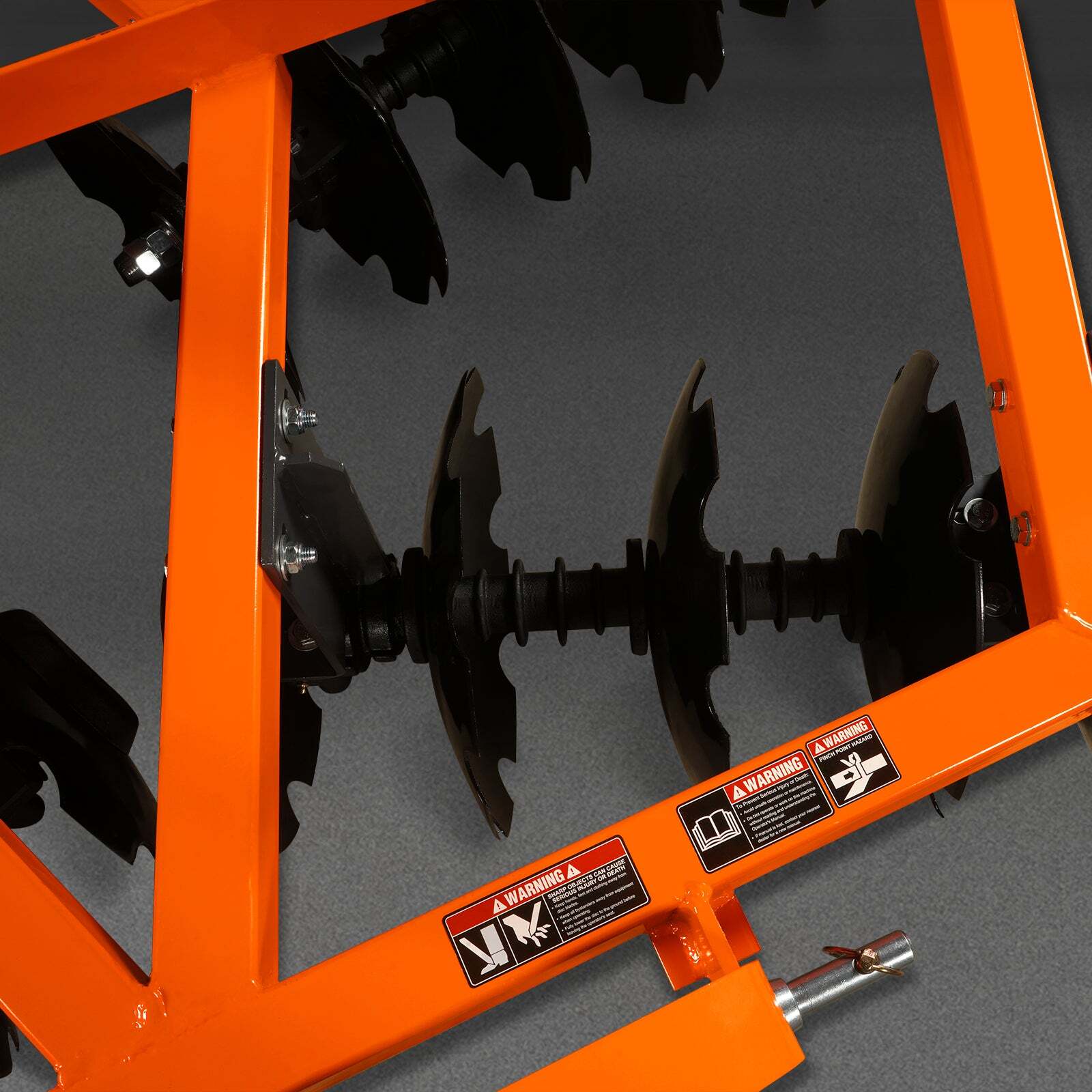 MechMaxx 3 Point Hitch 72" Notched Disc Harrow Plow Tractor Attachments, DH72