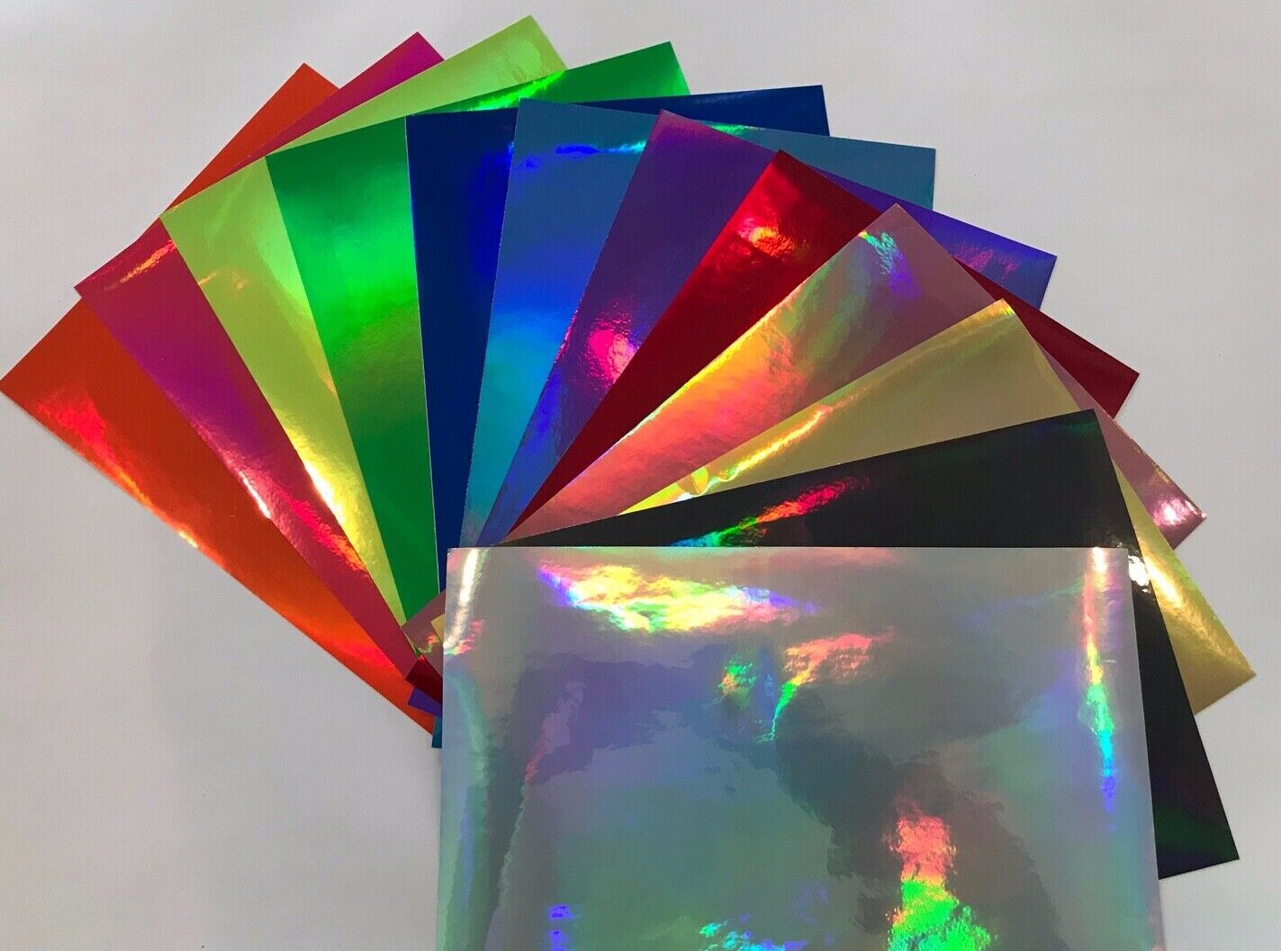 Holographic Rainbow Sign Vinyl, Pick Color + Size, Fantasy Shimmer Neo Oil Slick